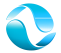 Abstract blue crescent logo